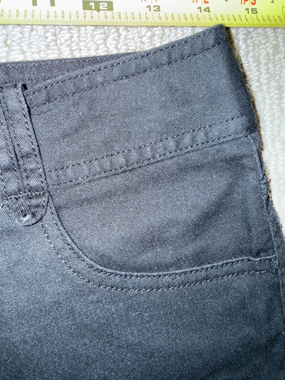 Twenty One Y2K Black Stretch Mini Shorts Size Small Cotton Blend Low Rise - Picture 11 of 16
